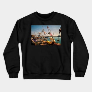 Fishing Gear on Garrucha Quayside Crewneck Sweatshirt